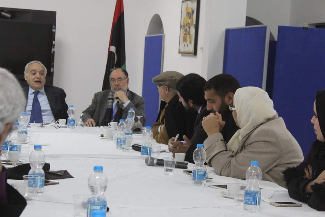 SRSG Ghassan Salame meets with a delegation from The National Movement Yes Libya - Prf. Dr. Ehtuish Farag Ehtuish
