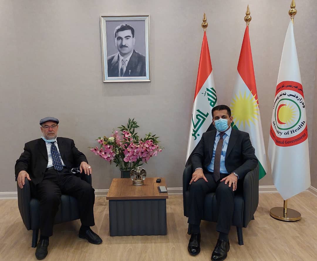  لقاء أ.د. احتيوش فرج أحتيوش بالدكتور سامان برزنجي وزير الصحة بحكومة كردستان